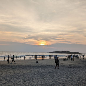 пляж Light house beach в Ковалам на закате