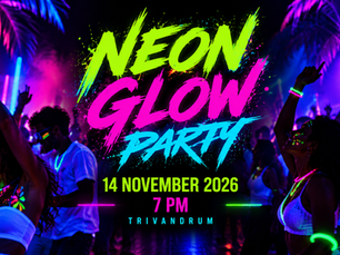 Neon Glow Party в Тривандруме 14 ноября 2026