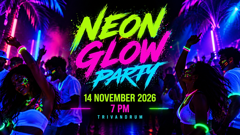 Neon Glow Party в Тривандруме 14 ноября 2026