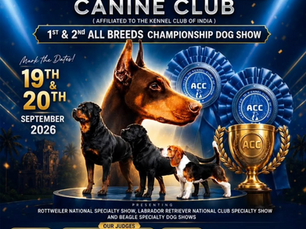 Афиша чемпионатной выставки собак Ananthapuri Canine Club и фестиваля ANANTHAM 19–20 сентября 2026 года в Poojappura, Тривандрум.