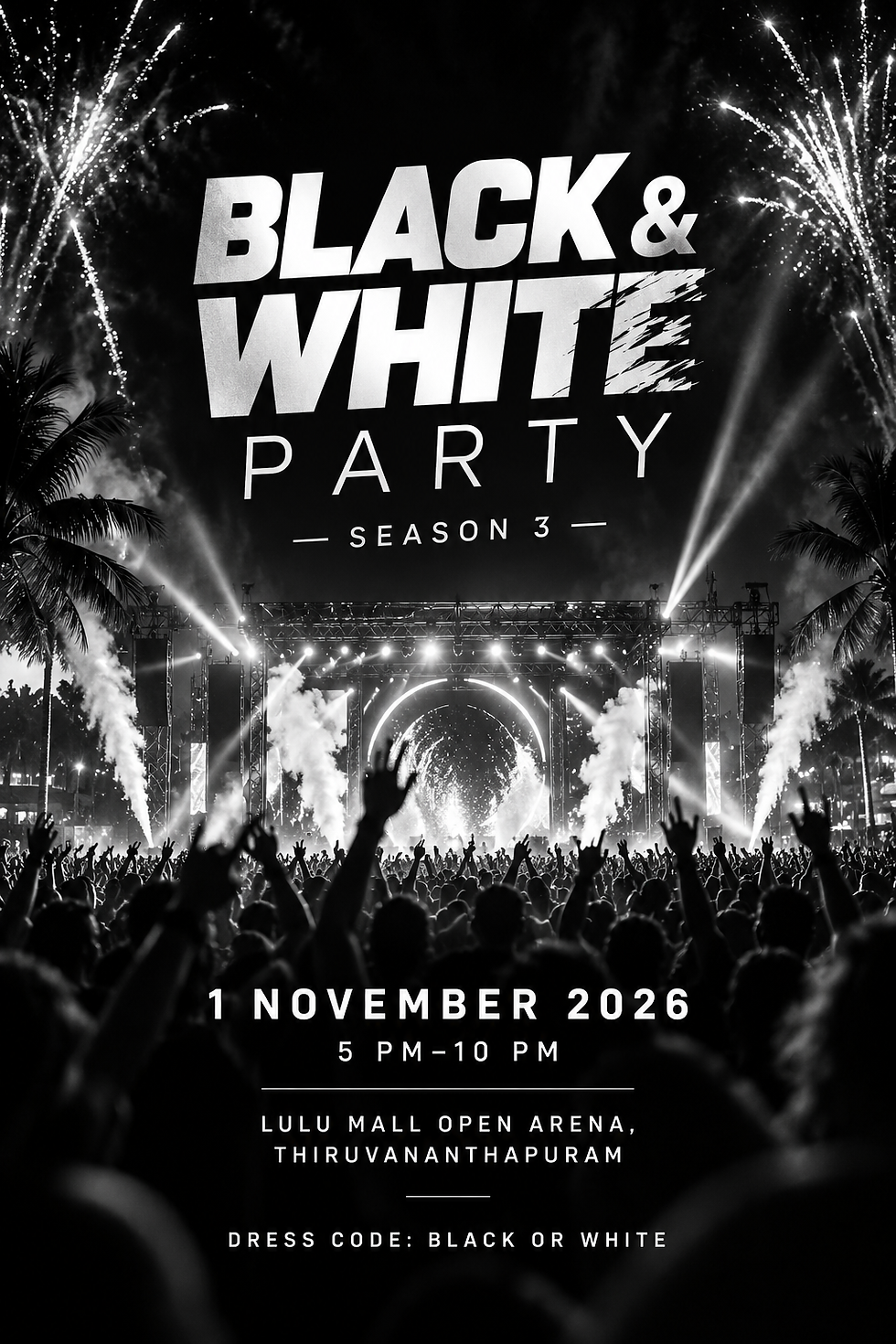 Black & White Party Season 3 в LuLu Mall Trivandrum 1 ноября 2026