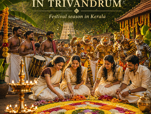 Афиша Onam Tourism Week Celebration 2026 в Тривандруме с программой концертов, традиционных искусств Кералы и финального парада 30 августа.