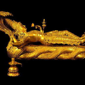 Padmanabhaswamy temple Vishnu reclining statue Kerala