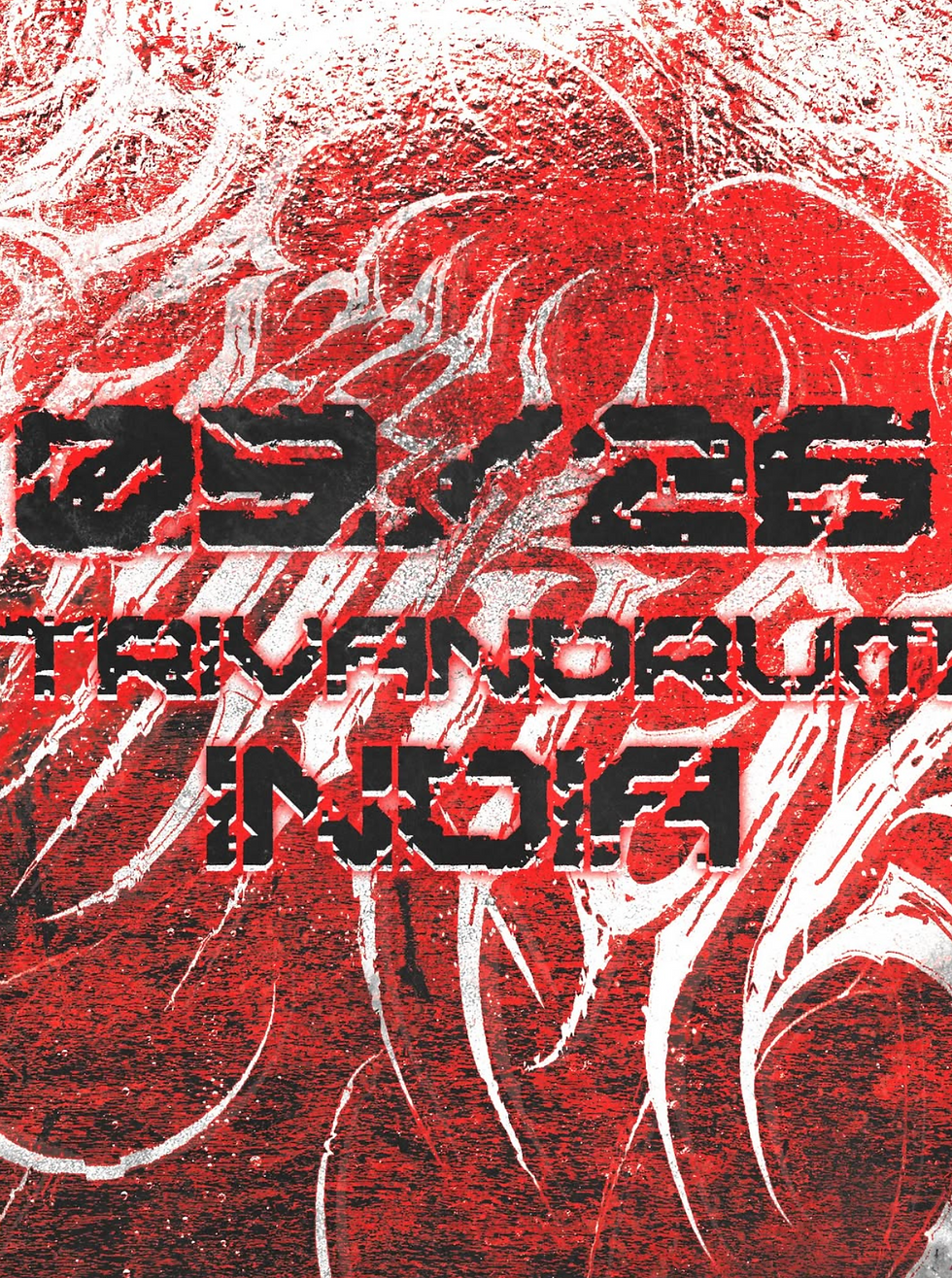 Poster for Kamikaze OVERRIDE - Born Beneath The Sound techno event in Trivandrum on September 5, 2026.